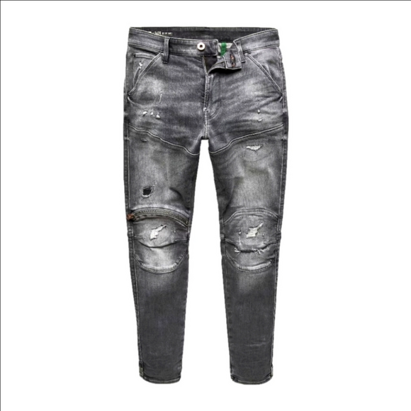G-Star 5620 3D ZIP KNEE SKINNY Jeans grey new - Picture 1 of 15